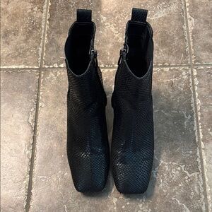 Franco Sarto Black Ankle Boots Sleek Design
